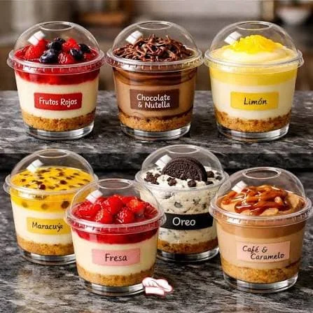 Postres gourmet en vaso
